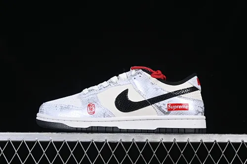 All Categories Nk SB Dunk Series Nk SB Dunk Low High-end Customized Low-top Sneakers Nk SB Dunk Low Sup Joint Year of the Snake Limited Edition White Snake Anniversary High-end Customized Low-top Casual Sneakers AG3702-852